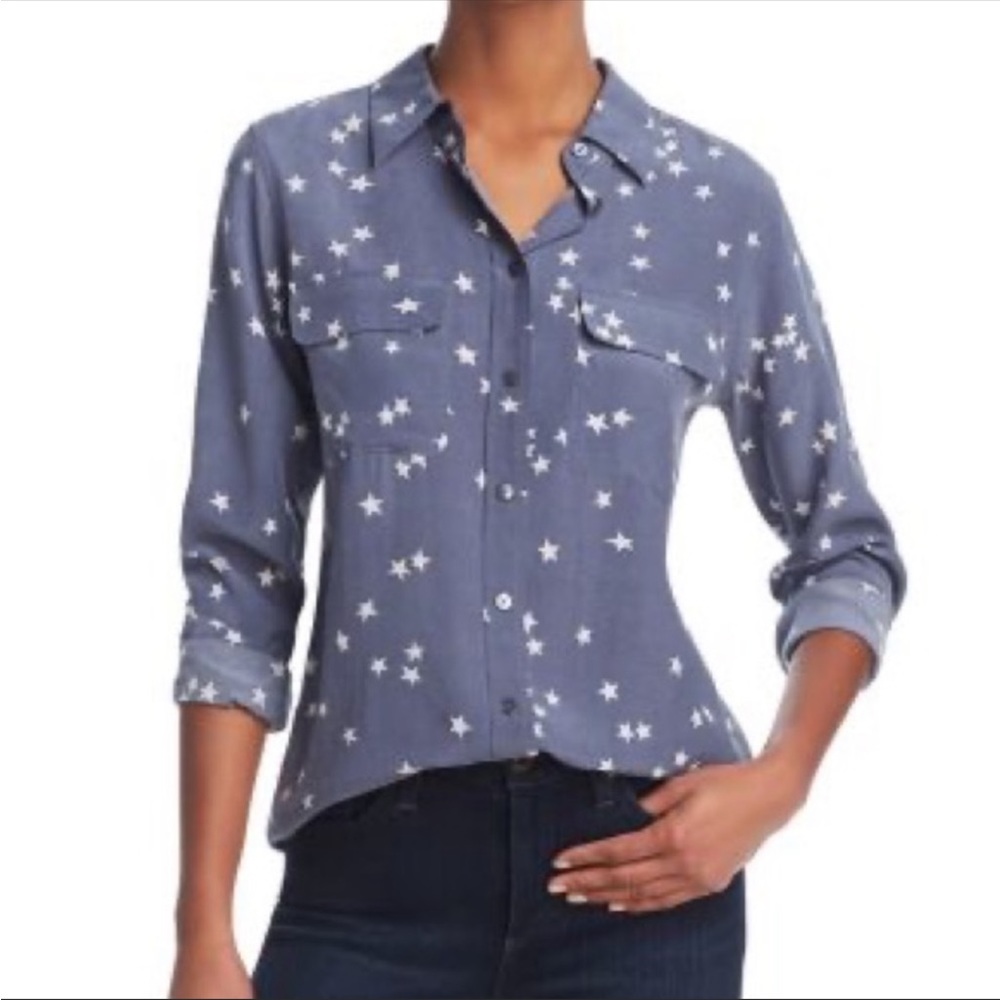 Equipment Femme Signature Slim Star Silk Shirt